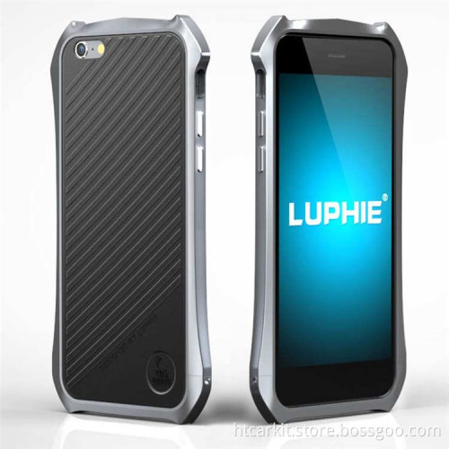 Original Luphie leather Back Cover Case With Metal Frame For iphone 6s
